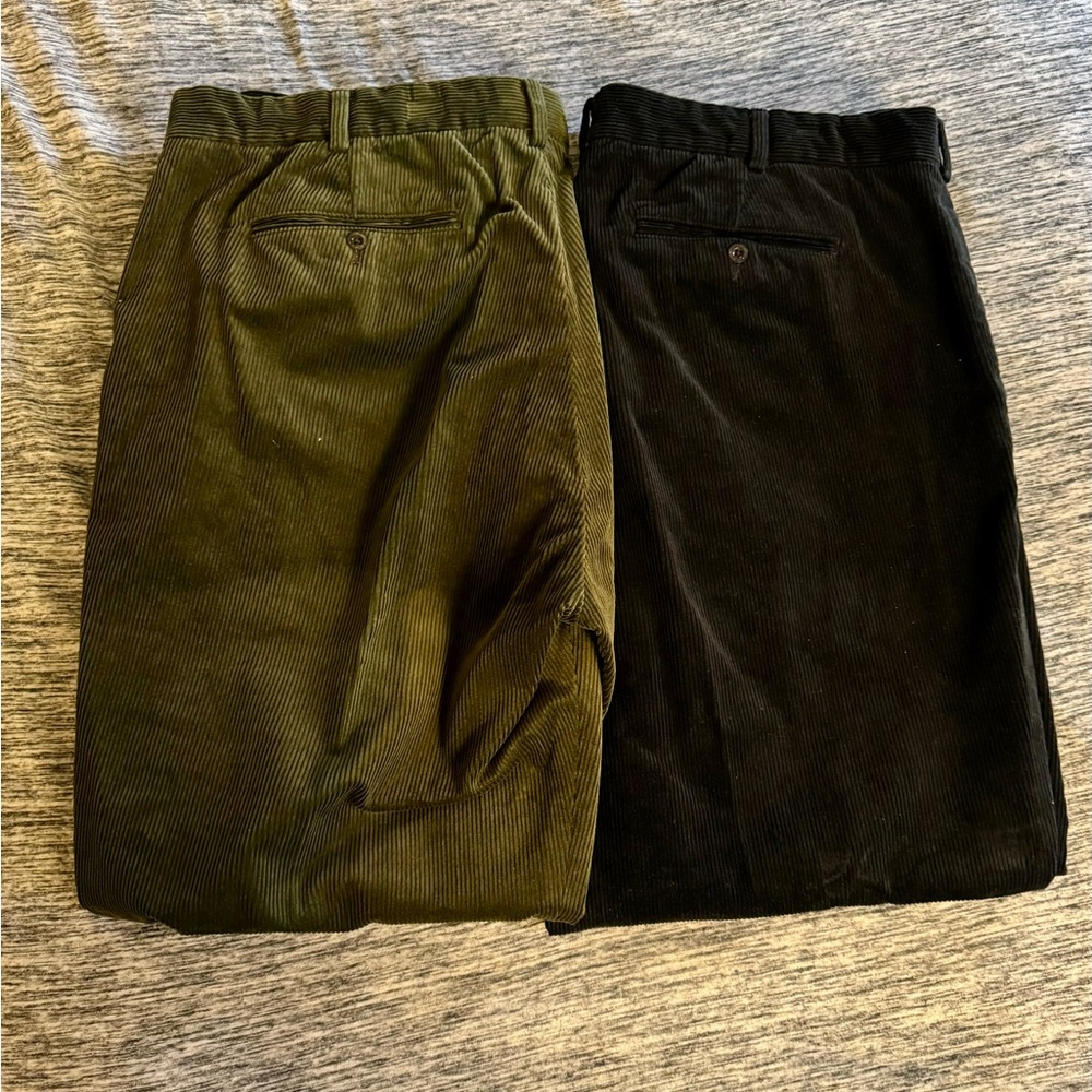 EUC Polo Ralph Lauren Classic Fit Big and Tall Corduroy Pants Lot of 2